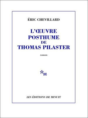 cover image of L'Œuvre posthume de Thomas Pilaster